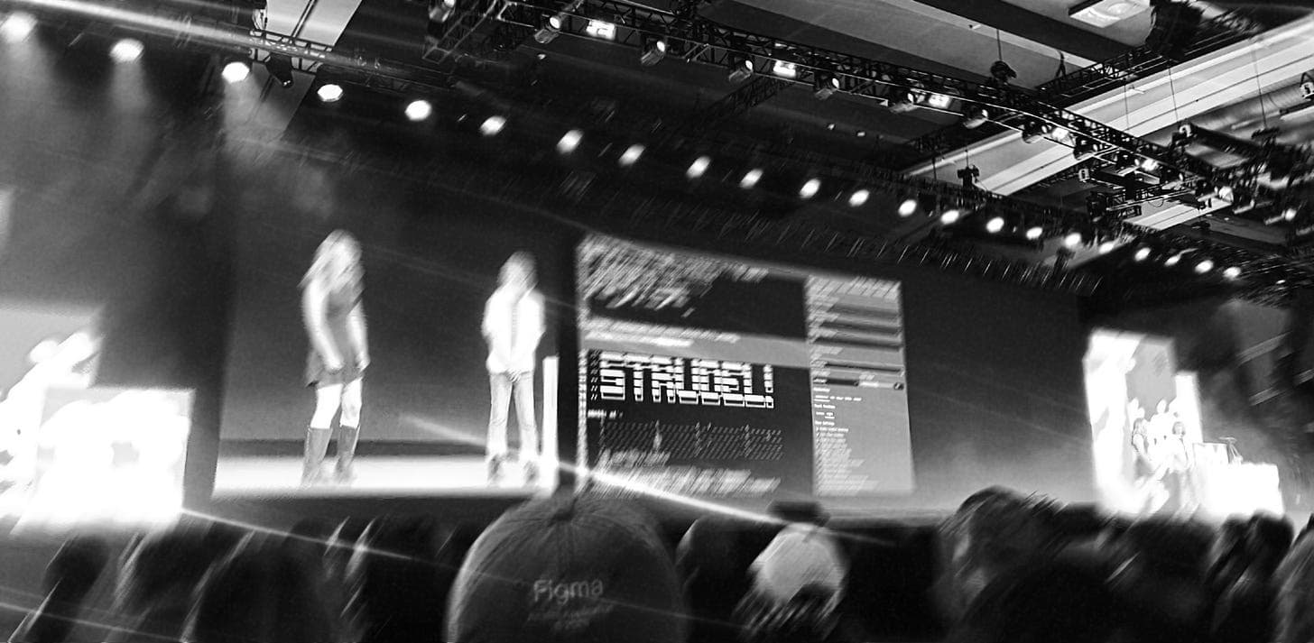 Jade and Jame live coding music at Config 2026